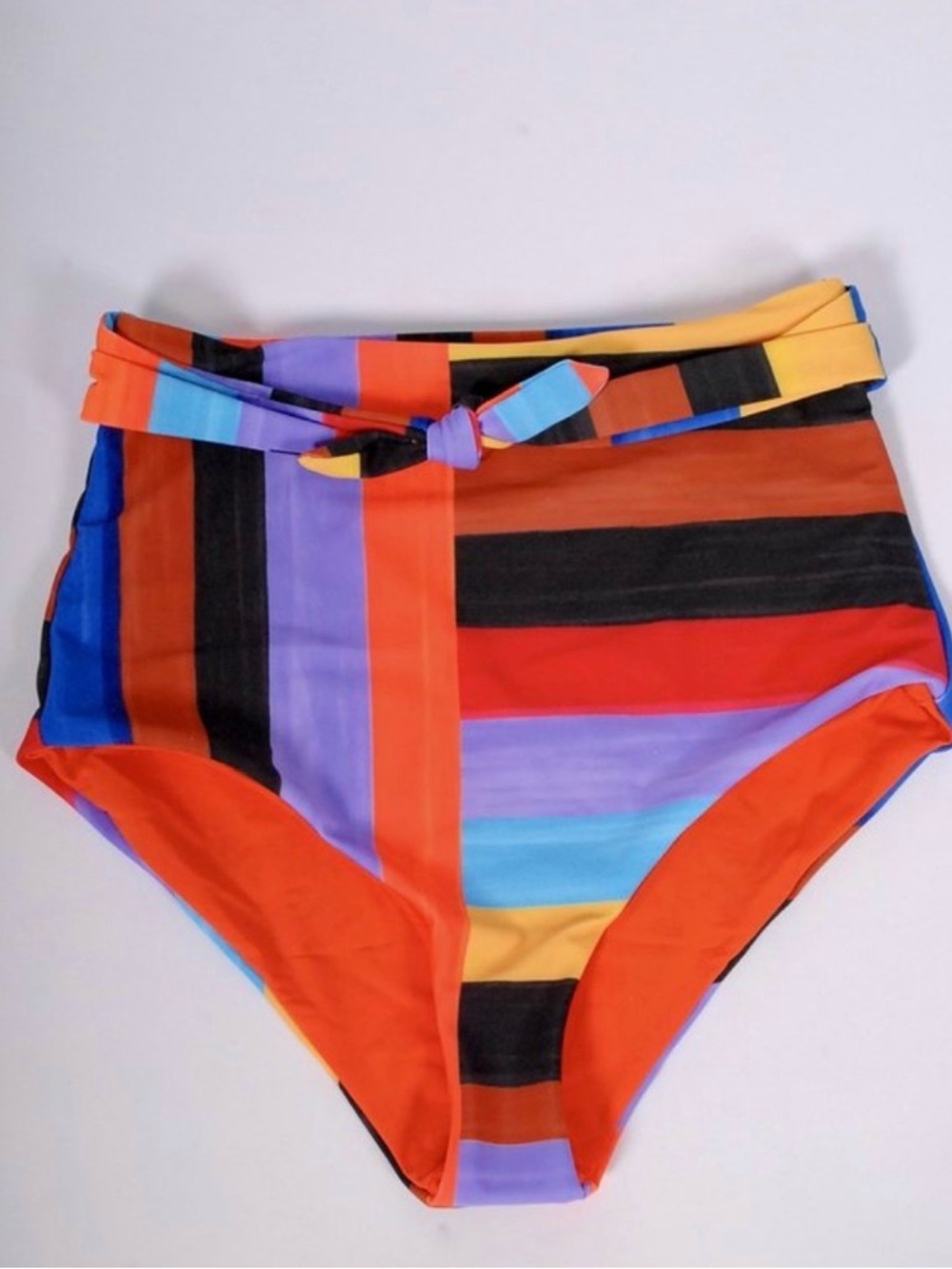 Mara Hoffman Jay Bikini Bottoms High-Waist Multicolor Stripe bikini bottoms